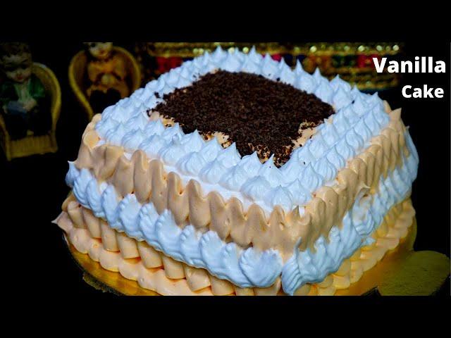 Vanilla Cake Recipe/ Eggless vanilla cake without oven/ Cake recipe by Foodship