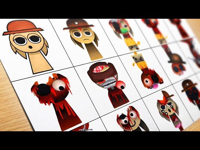 Drawing Incredibox Sprunki : Phase 1 to Phase 16 [Tunner] Sprunki Mix