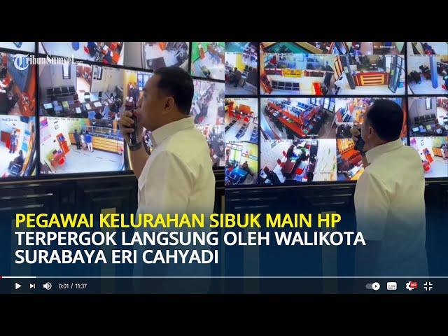 Pegawai Kelurahan Sibuk  Bermain HP, Terpergok Langsung Oleh Walikota Surabaya Eri Cahyadi