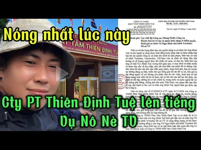 Cty PT Thiên Định Tuệ gởi đơn lên cơ quan chức năng về vụ NÔ Nè tv#thichminhtue #minhtue