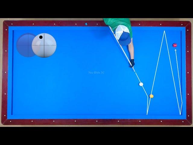 3Cushion carom billiards - Learning basic guide effects