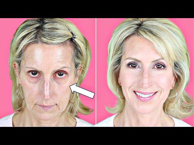 HOW TO DISGUISE UNDEREYE HOLLOWS | Over 50 (Actually, "Over 60"!)