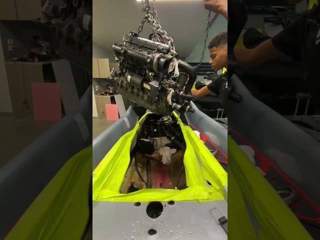 GETTING THE SEADOO RXT MOTOR OUT bet my apprentice knows more than you #seadoo #jetski #school #fix