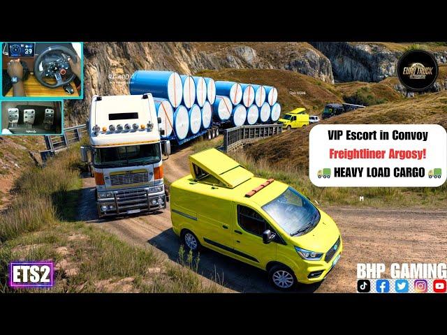 Extreme Heavy Haul Convoy!  Freightliner Argosy on Dangerous Roads