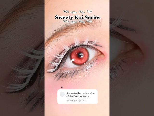 Vampire Red Dolly Cosplay Contact Lenses #contactlenses #sweetycon #redcontacts #cosplay #shorts