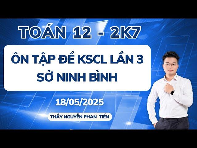 Toán 12 - Ôn Tập Đề Thi THPTQG - Đề KSCL Lần 3 Tỉnh Ninh Bình