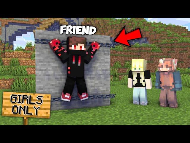 I Pranked My Friend into GIRLS ONLY Minecraft Server...