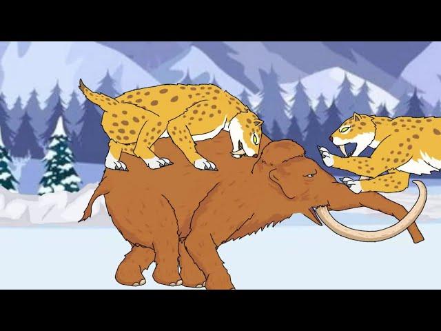 Mammoth vs Sabertooth Tiger - DC2 Animation