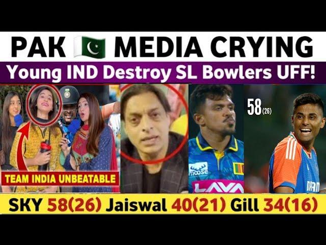 Shoaib Akhtar Shocked On Young Team India Beat Sri Lanka in 1st T20i Match 2024 | Pak Media React