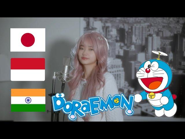 Doraemon Theme Song ( JAP, INDO, HINDI ) | Shania Yan Cover