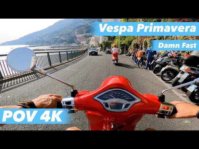 2021 VESPA Primavera 125cc POV Ride to Positano (AMALFI COAST ITALY)