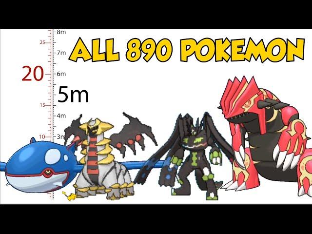 All 890 Pokémon Size Comparison 2020 (Gen 1 - Gen 8)