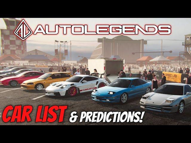 Auto Legends Car List & Predictions!