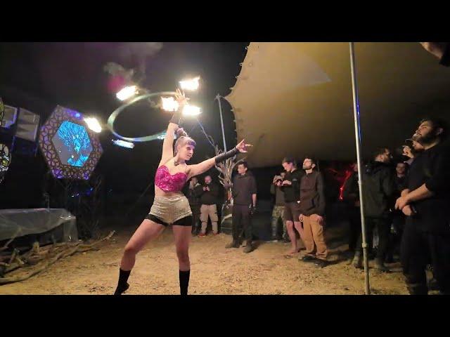 A fire show  during Psykovsky 8-hour set at the Dark Dreams festival  17.11.2024