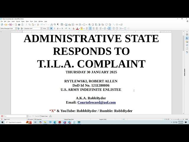 "ADMINISTRATIVE STATE" RESPONDS TO T. I. L. A.  COMPLAINT