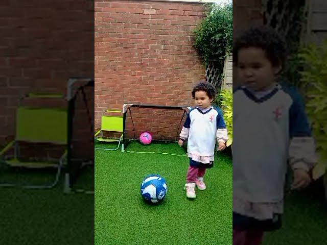 Baby playing football #football #baby