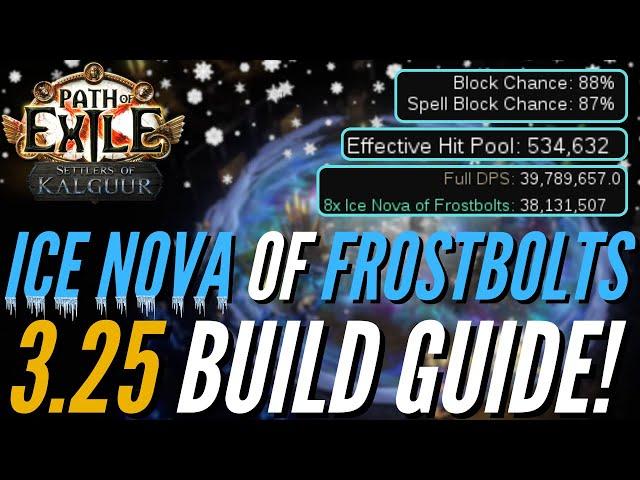 Path Of Exile - 3.25 Ice Nova Of Frostbolts Build Guide - POB Included / Best Build Of League