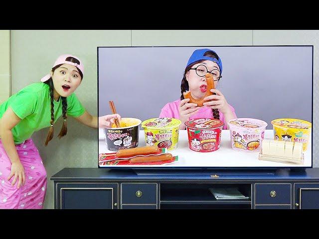 Острая огненная лапша Mukbang DONA