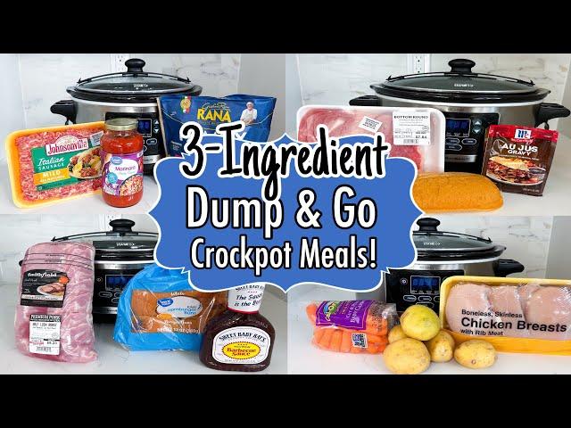 6 Cheap & EASY Dump and Go Crockpot Meals | TASTY 3-Ingredient Slow Cooker Recipes | Julia Pacheco