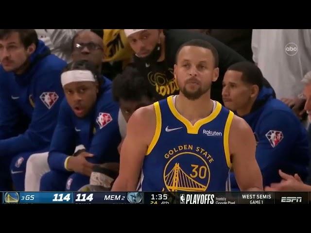 Golden State Warriors VS Memphis Grizzlies Game 1 Final Minutes! 2022 NBA Playoffs