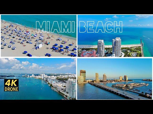 Miami Beach Florida 2024 by Drone 4K