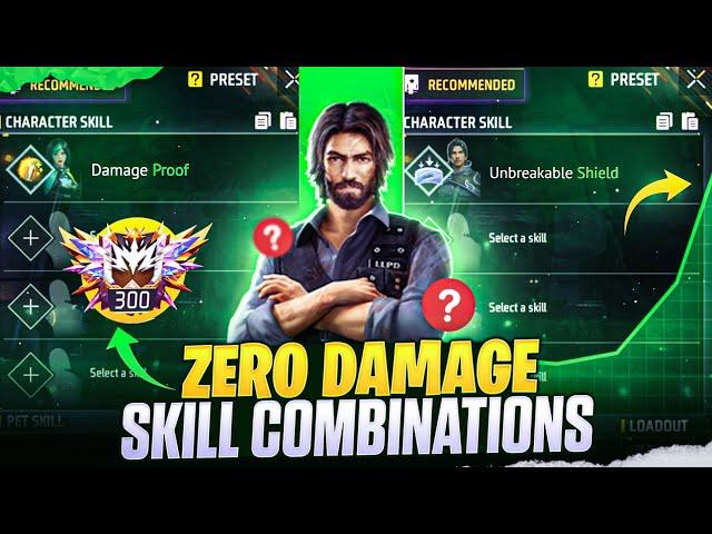 Zero Damage Character Skill Combination || Best Character Combination in Free Fire