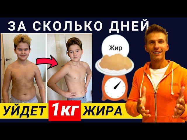 За сколько дней можно скинуть 1кг жира ребенку?