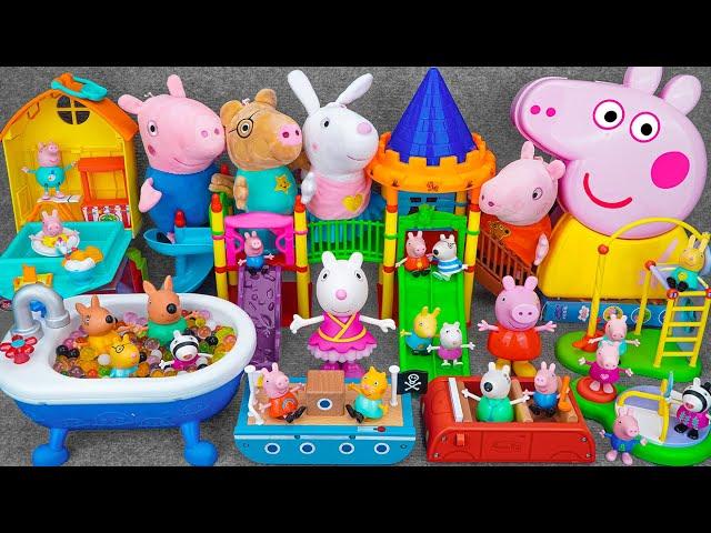 91 Minutes Satisfying with Unboxing Cute Peppa Pig Amusement Park Toys Collection ASMR | Review Toys