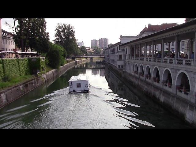 Boat on the river Ljubljanica