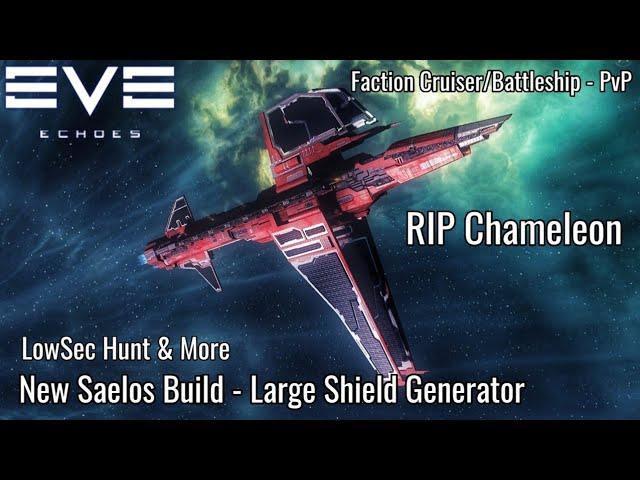 EVE Echoes PvP - New Saleos Fit (Large Shield Generator) - Faction Cruiser/Battleship Action - Yeet