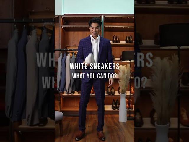 Wear your white sneakers with your suits now!