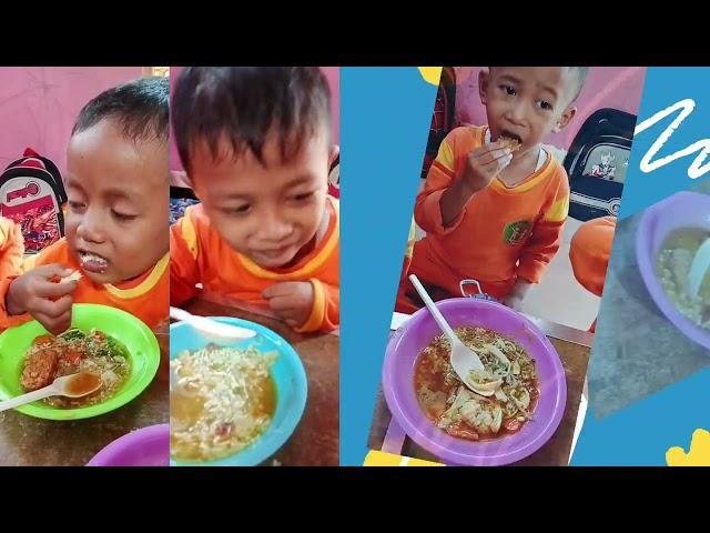 kegiatan makan bersama di TK #belajarpaud