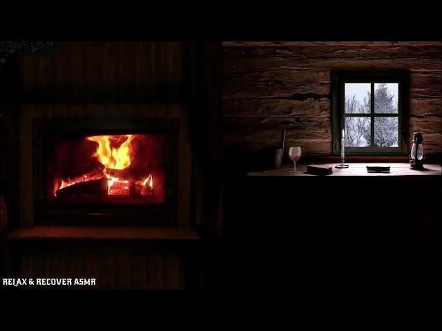 2 Hours of Relaxing Crackling Fireplace Sounds in Mountain Cabin | ASMR Nature Videos | Sleep Help