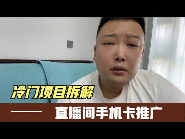 冷门项目拆解：直播间手机卡推广项目，收益比打工强几十倍