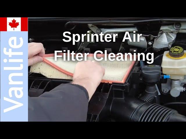 How to do a Sprinter Air Filter Replacement - Remove, Clean, Reinstall | Vanlife Maintenance