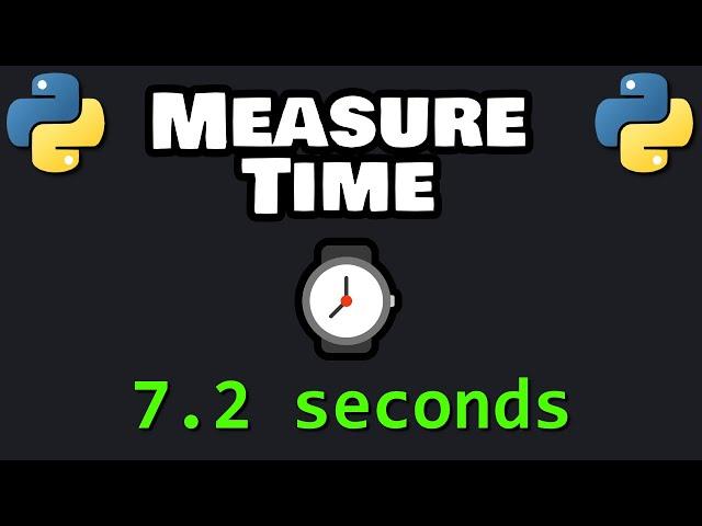 How to measure EXECUTION TIME in Python ⌚