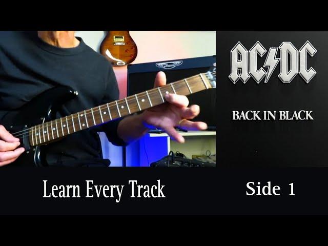 Back in Black - AC/DC. Full Album Guitar Lessons - Part 1 (Side 1)