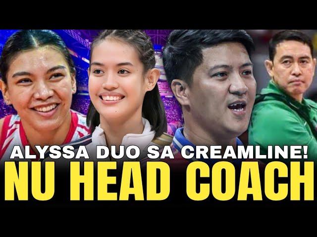 SHERWIN MENESES, HEADCOACH ng NU LADY BULLDOGS! ALYSSA VALDEZ, EXCITED TEAMMATE kay Alyssa Solomon!!