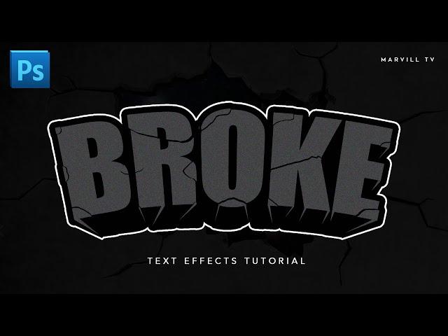 How to make Broke 3D Text effect in Adobe Photoshop | TAGALOG TUTORIAL