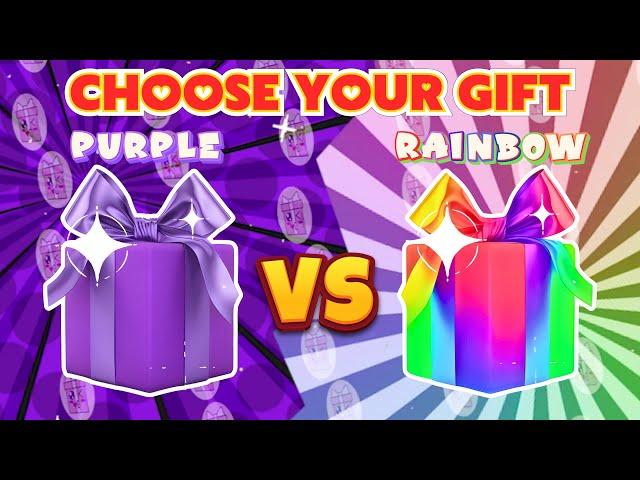 CHOOSE YOUR GIFT PURPLE OR RAINBOW  ELIGE TU REGALO   ESCOLHA O SEU PRESENTE NÃO ESCOLHA ERRADO