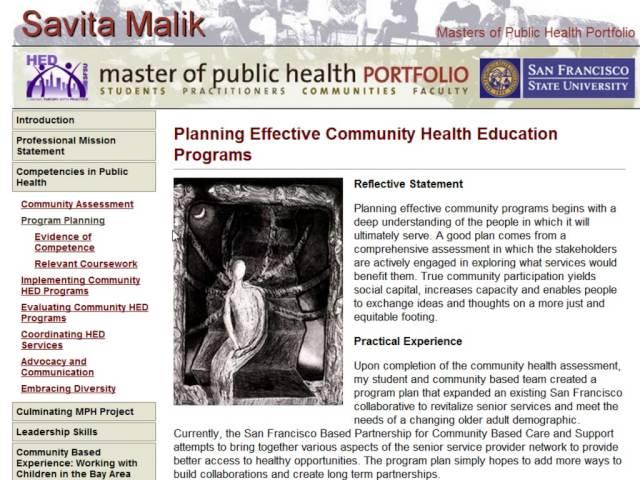 An example of an excellent ePortfolio