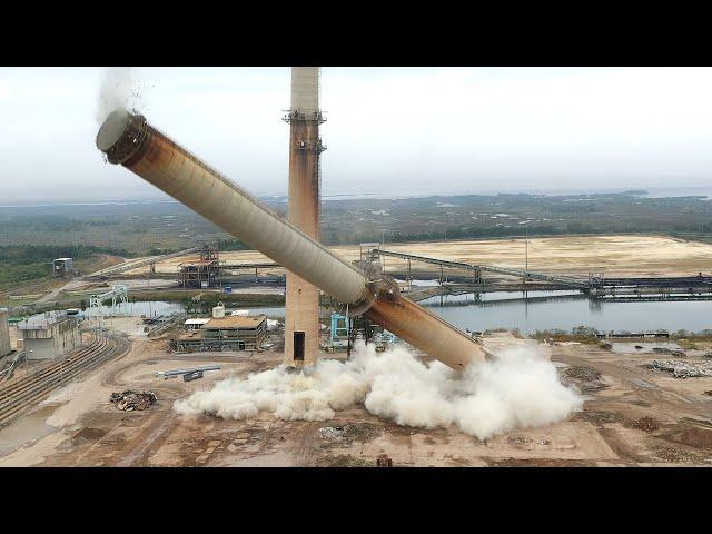 Two (2) Power Plant Chimneys – Controlled Demolition, Inc.