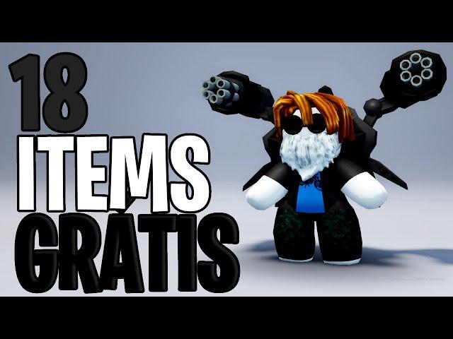 COMO PEGAR 18 ITENS GRÁTIS NO ROBLOX!