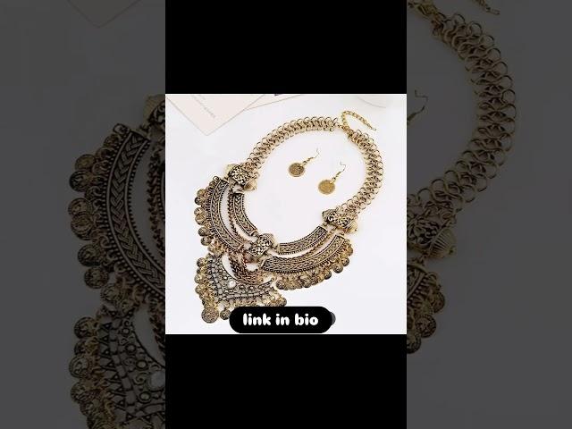 #CrescentMoonNecklace#TasselPendant#RetroJewelry#StatementNecklace#AffordableLuxury#NecklaceGoals