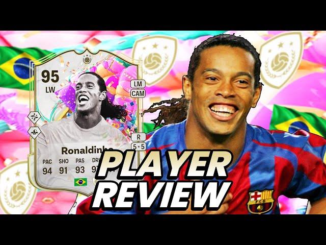 5⭐5⭐ 95 FUT BIRTHDAY ICON RONALDINHO PLAYER REVIEW! FC 25 ULTIMATE TEAM