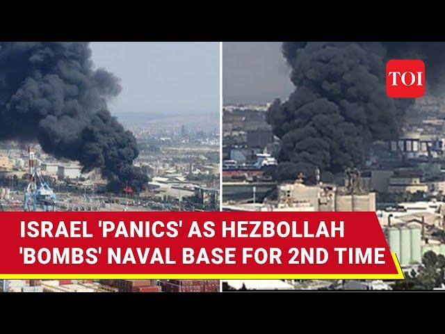 Israeli Naval Base 'Bombed'; Second Hezbollah Attack In Less Than 24 Hours | Watch