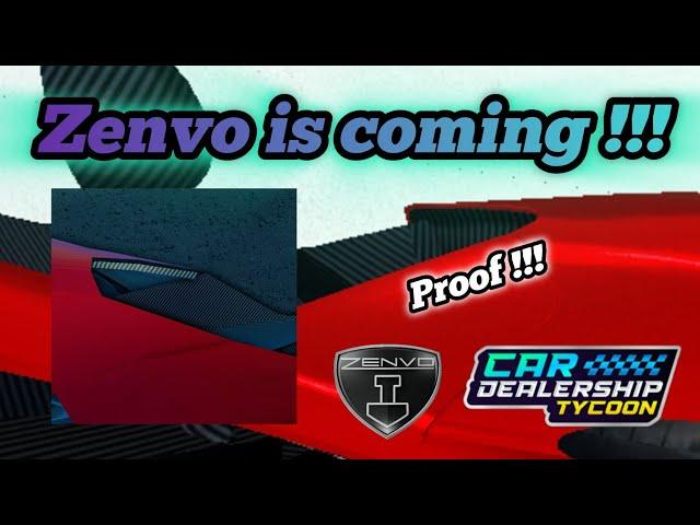 Roblox Car Dealership Tycoon | Zenvo is added as 1st licensed brand in CDT !!!