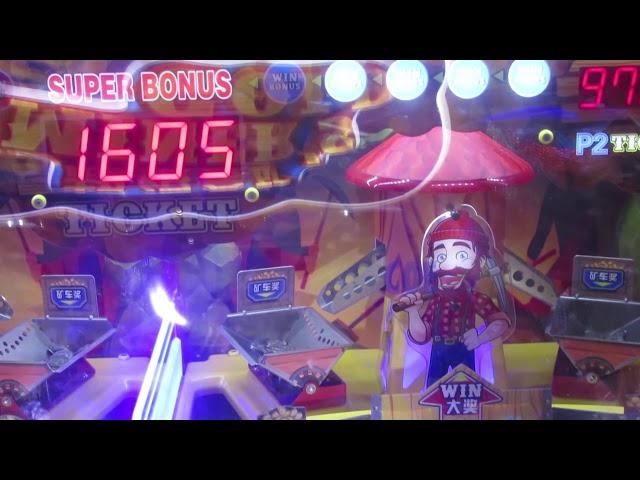 Miner's Gold Ticket Redemption Arcade Machine