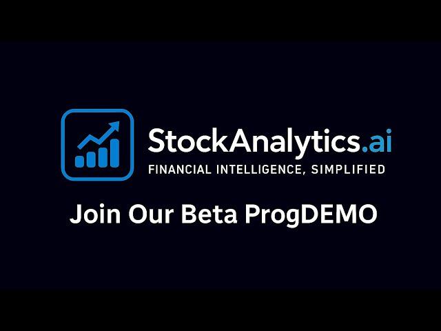 StockAnalytics.ai Beta Waiting list now open! — Join the Future of AI-Powered Stock Research