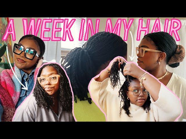 a realistic week in my natural hair  mini twist edition